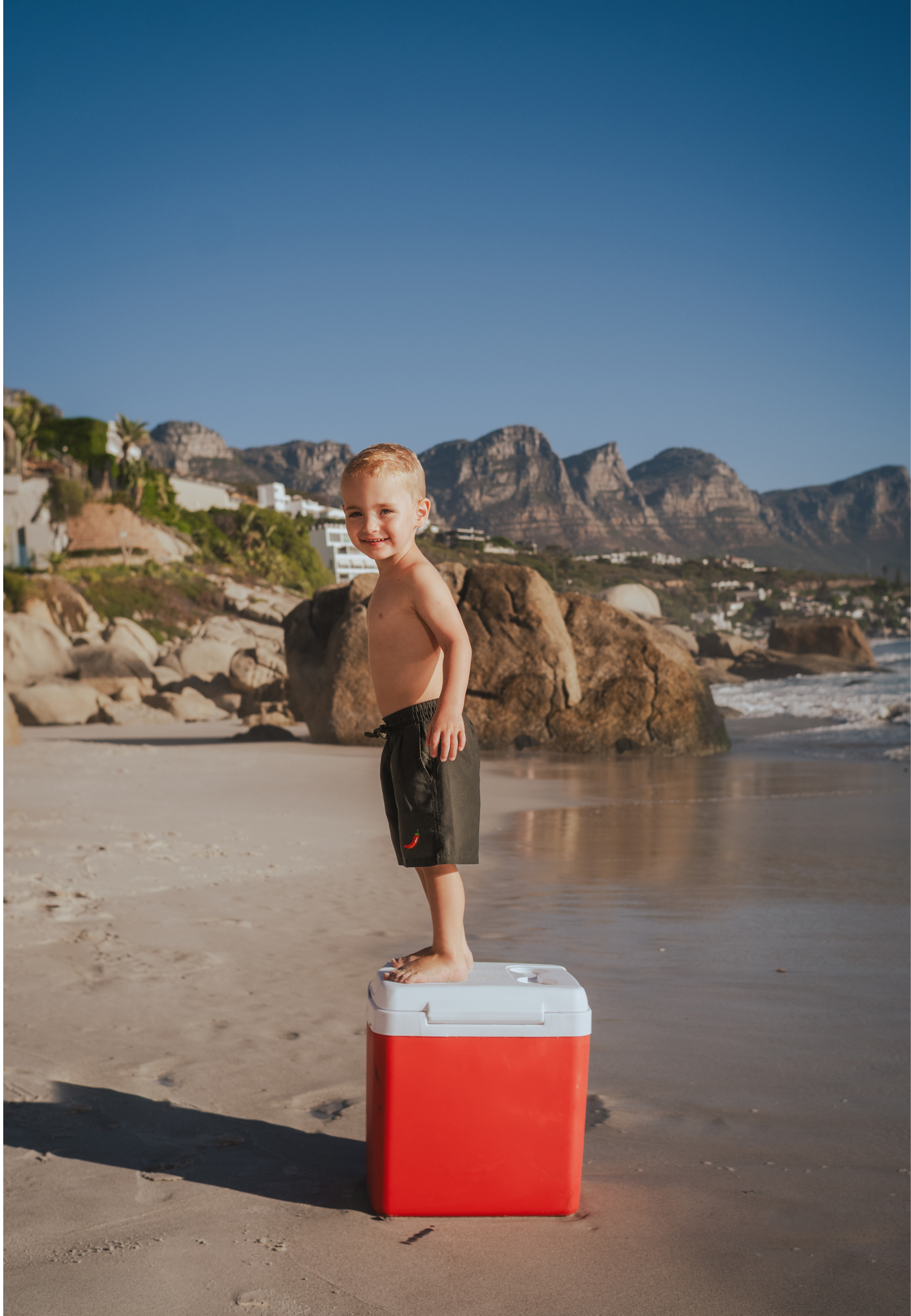 Pepper Plain Father & Son Swim Trunks